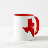État Du Texas Forme Mug Rouge (Devant droit)