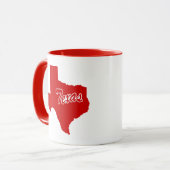 État Du Texas Forme Mug Rouge (Devant gauche)