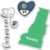 État du Vermont, Stickers Feuille de découpe (Devant)