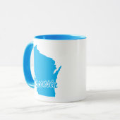 État Du Wisconsin Forme De Mug (Devant gauche)