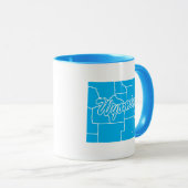 État Du Wyoming Forme Mug (Devant droit)