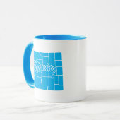 État Du Wyoming Forme Mug (Devant gauche)