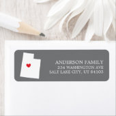 État d'UTAH | Étiquette de l'adresse de retour de (En situation)