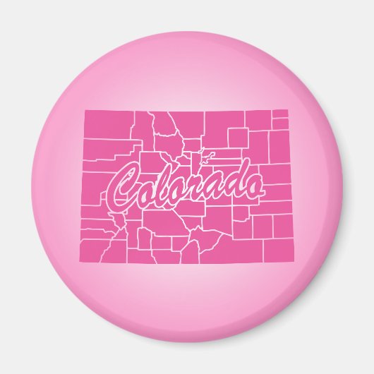 État rose Colorado Magnet (Devant)