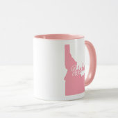 État Rose De L'Idaho Forme Mug (Devant droit)