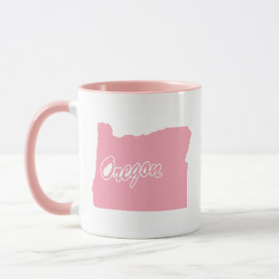 État Rose De L'Oregon Forme Mug