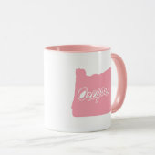 État Rose De L'Oregon Forme Mug (Devant droit)