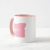 État Rose De L'Oregon Forme Mug (Devant gauche)