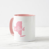 État Rose De New York En Forme De Mug (Devant gauche)