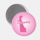 État rose Delaware Magnet (Recto/Verso)