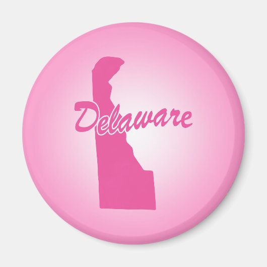 État rose Delaware Magnet (Devant)