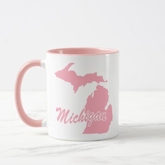 État Rose Du Michigan En Forme De Mug (Gauche)