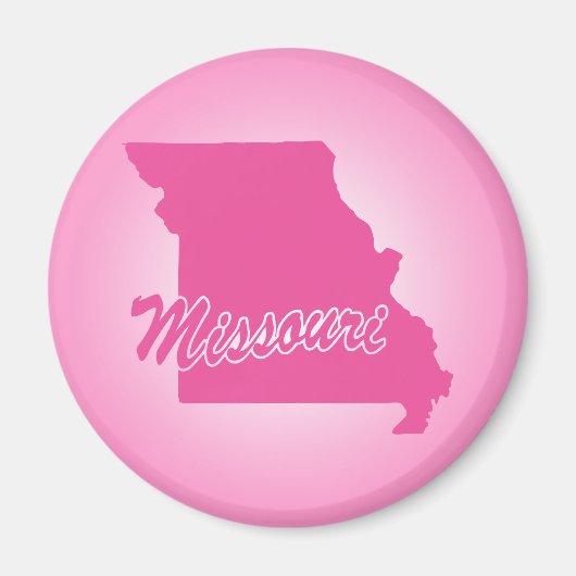 État Rose Missouri Magnet (Devant)