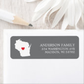 État WISCONSIN | Étiquette de l'adresse de retour (En situation)