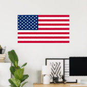 États-Unis Affiche du drapeau États-Unis (Bureau à domicile)