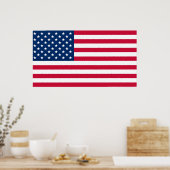 États-Unis Affiche du drapeau États-Unis (Cuisine)