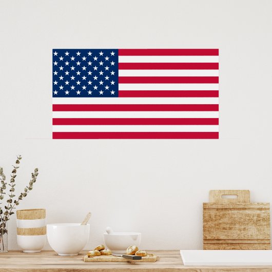 États-Unis Affiche du drapeau États-Unis (Cuisine)