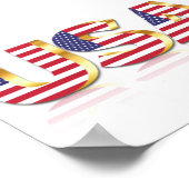 États-Unis Affiche du drapeau États-Unis (Coin)