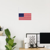 États-Unis - American Flag Pop Art Poster (Bureau à domicile)