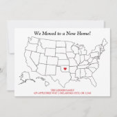 États-Unis Carte New Home Moving (Devant)