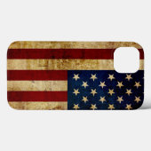 États-Unis / Coque de drapeau grungé - coque iphon (Verso (horizontal))