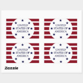 ÉTATS-UNIS D'AMÉRIQUE STICKERS (Feuille)