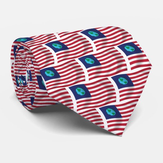 États-Unis de la Terre Drapeau Cravate (Roulé)