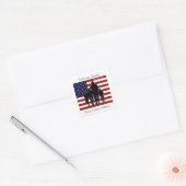 États-Unis Drapeau et soldats Accueil Nom Stickers (Enveloppe)