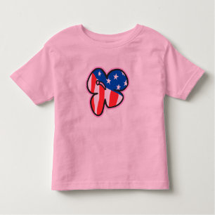 États-Unis Drapeau Hibiscus Enfants & T-shirts Tod