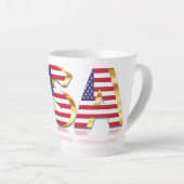 États-Unis Drapeau Latte Mug American Patriotic (Angle droit)