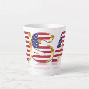 États-Unis Drapeau Latte Mug American Patriotic