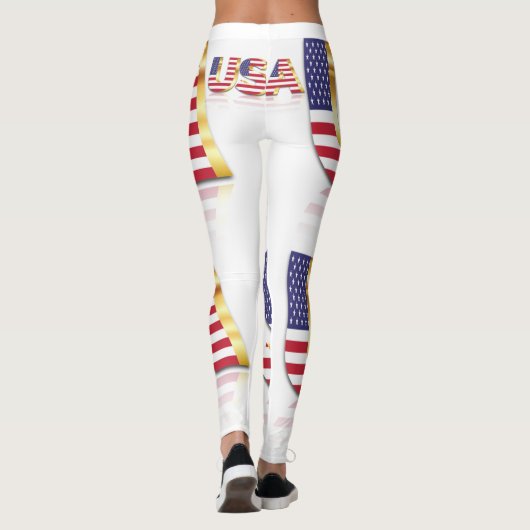 États-Unis Drapeau Leggings États-Unis d'Amérique (Dos)