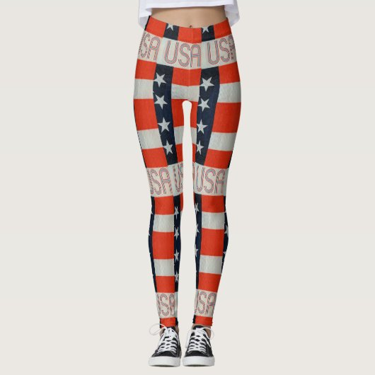 États-Unis Drapeau Leggings féminin (Devant)