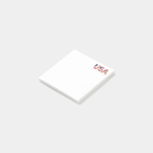 Etats-Unis Drapeau Post-it® Notes patriotiques (Incliné)