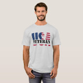 États-Unis Drapeau vétéran TShirt (Devant entier)