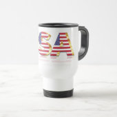 États-Unis Drapeau Voyage Mug États-Unis d'Amériqu (Devant droit)
