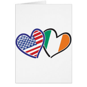 États-Unis Et Irlande Coeurs D'Amour Patriotique
