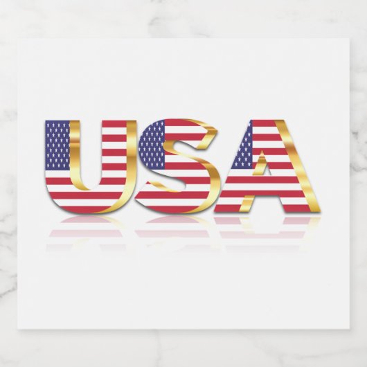 États-Unis Étiquette du drapeau américain (Étiquettes simples)