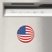 États-Unis Fisheye Flag Magnet (In Situ (Lave-vaisselle))