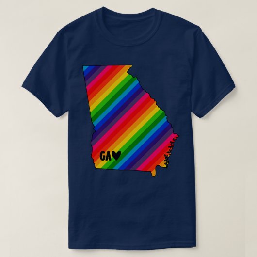 États-Unis Géorgie arc-en-ciel TShirt (Design devant)