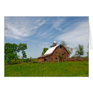 États-Unis, Kansas. Vieille grange rouge