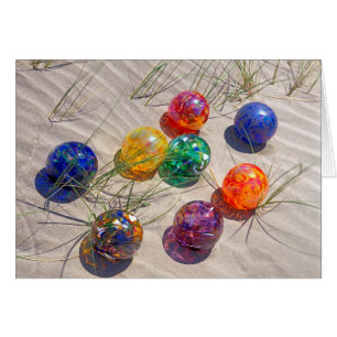 États-Unis, Oregon. Flotteurs en verre colorés sur