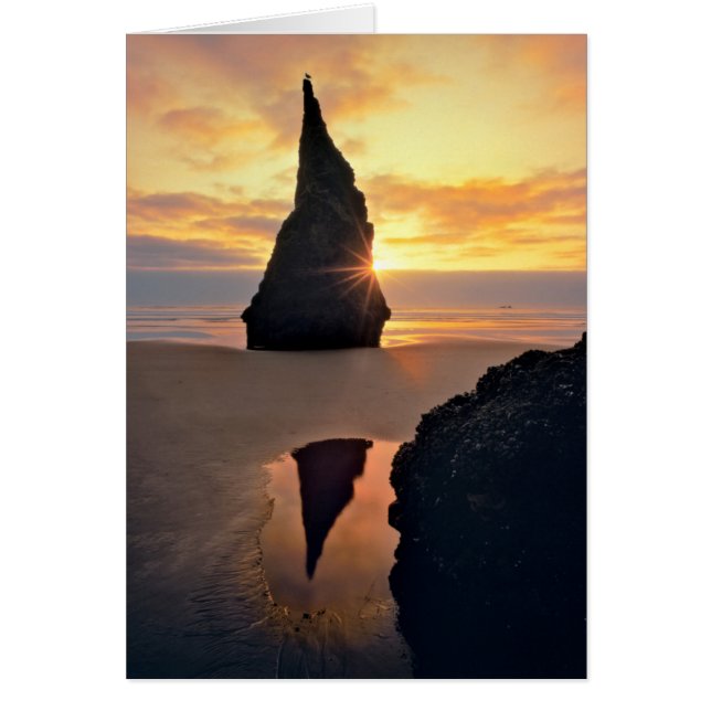 États-Unis, Oregon. Formation rocheuse au coucher  (Devant)