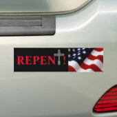 ÉTATS-UNIS REPENT BUMPER STICKER (En voiture)