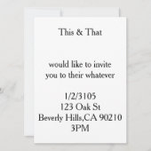 États-Unis Royaume-Uni Invitation (Devant)