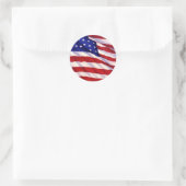 États-Unis - Sticker d'art flic drapeau américain (Sac)
