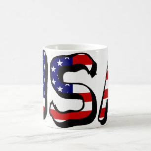 États-Unis superposés sur le US Flag Classic Mug