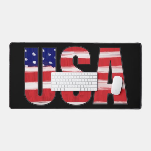 Etats-Unis Texte dans les couleurs du drapeau (Clavier et souris)