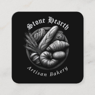 Etched Bread Basket Business Card Vierkante Visitekaartje