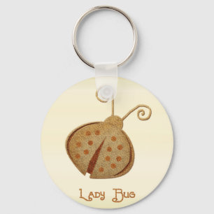 Etched Copper Ladybug Sleutelhanger